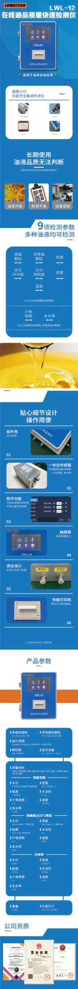 LWL-12 Online Oil Tester
